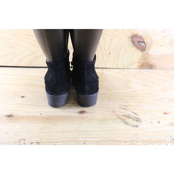 Fly London Boots 41 Black Leather Suede Wezo Ankle 10 Bootie Shoes - Picture 4 of 10